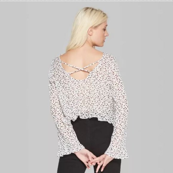 Long Sleeve Crossback Woven Shirt -74-483 - Picture 1 of 4